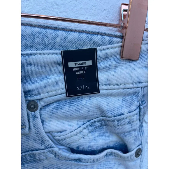 Abercrombie & Fitch Simone Womens High Rise Ankle Skinny Jeans Acid Wash Sz 27 - Picture 11 of 14
